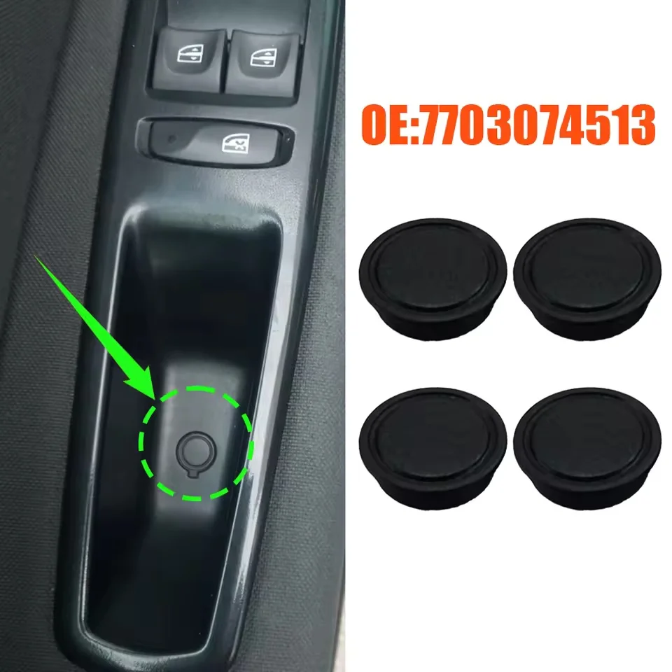 4 Uds para Renault Megane II III Fluence Grand Scenic 2003-2016 manija de puerta delantera Interior caja de almacenamiento tapa de tornillo 7703074513