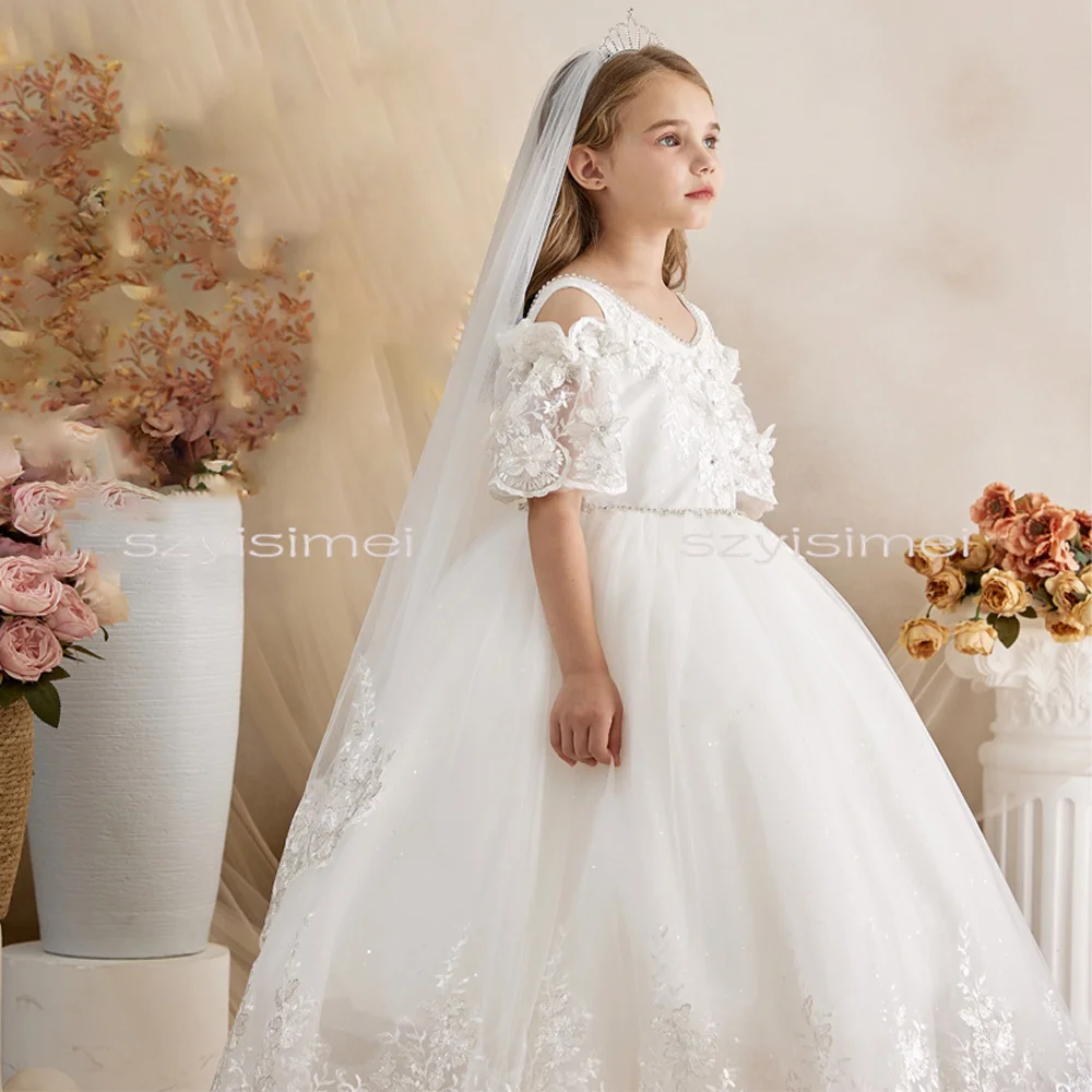 

Длинные белые платья для девочек: нарядные платья с круглым вырезом для выпускного вечера, вечеринок, первого причастия, элегантные платья-футляр