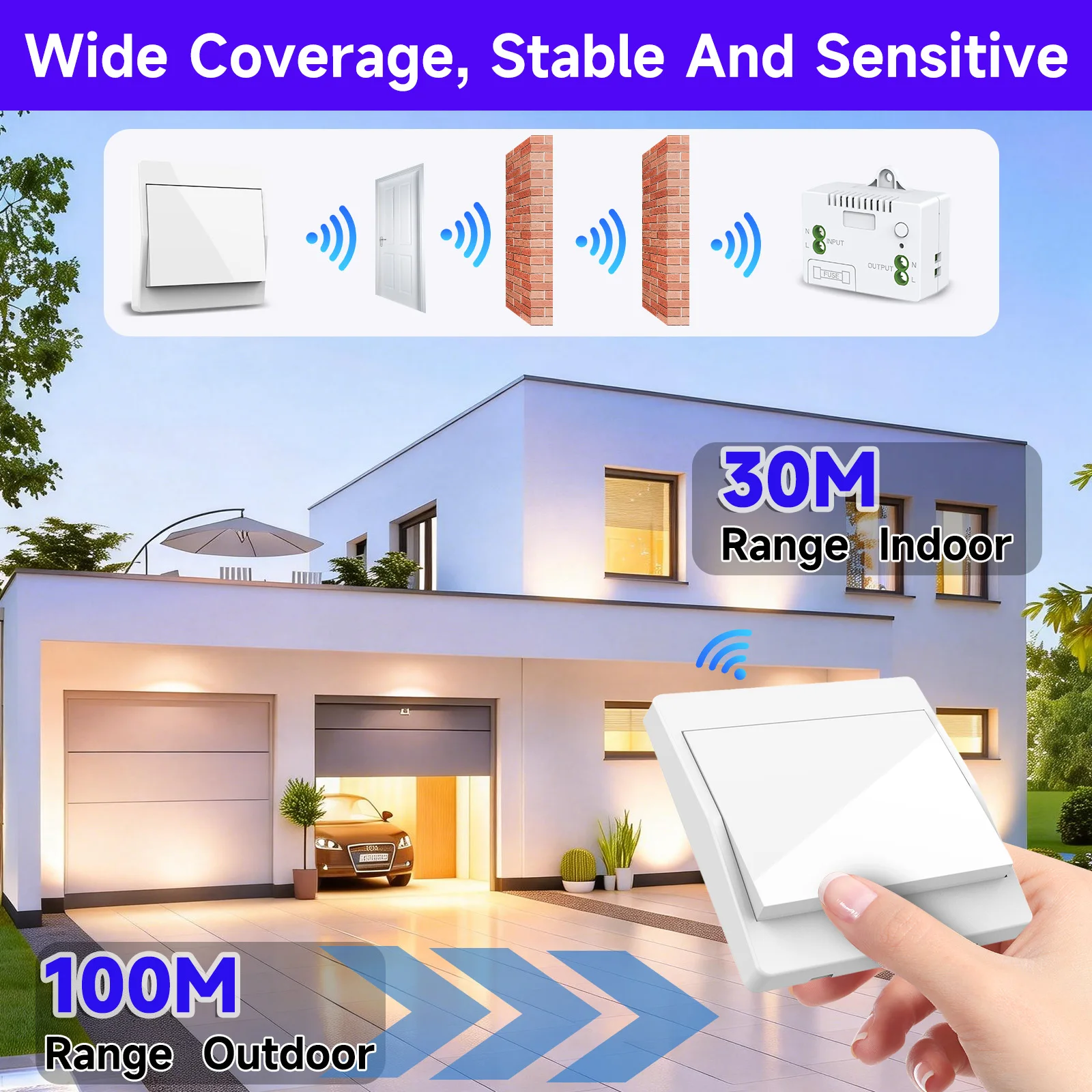 No‑Wiring Needed Waterproof RF - Outdoor Power Outlet With Remote Control ulasan dan harga