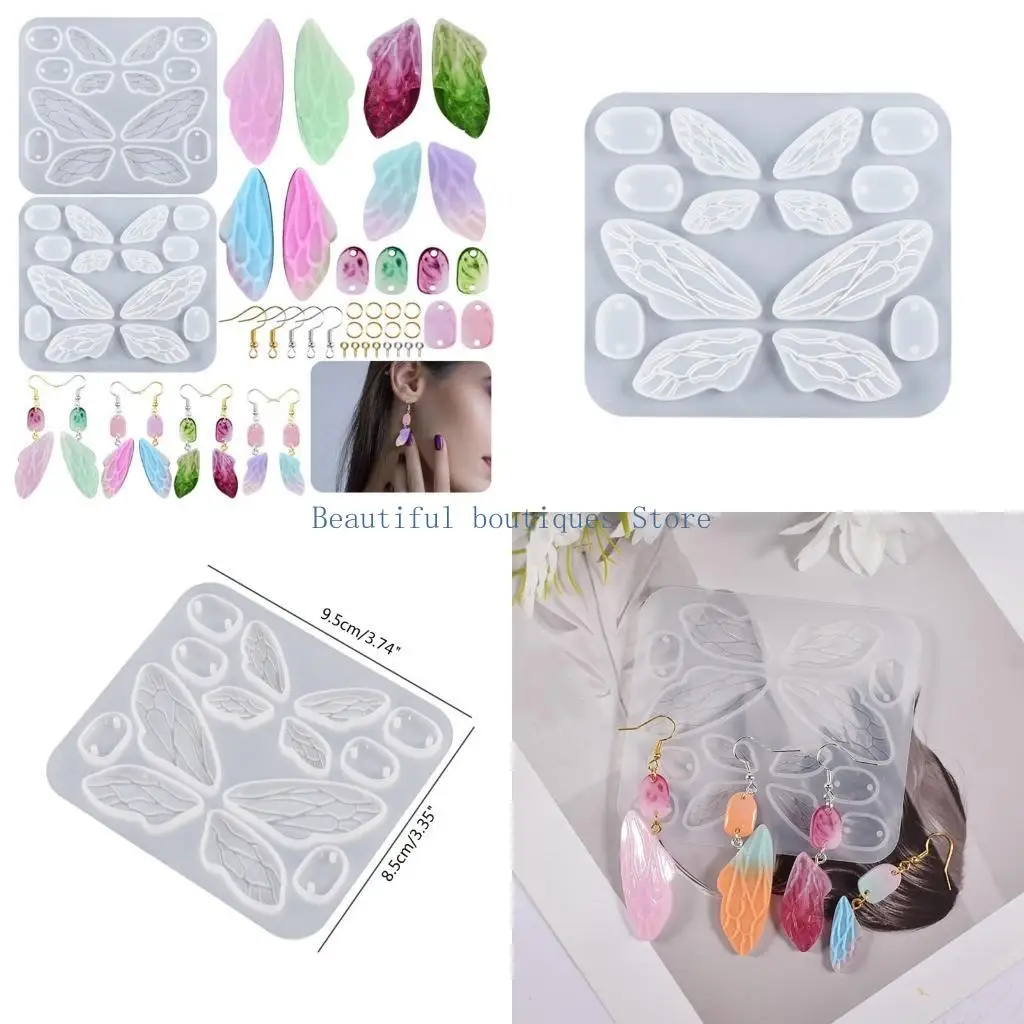 

U4LF брелок смолы формы крылья феи кулон силиконовая форма для изготовления ювелирных изделий плесень