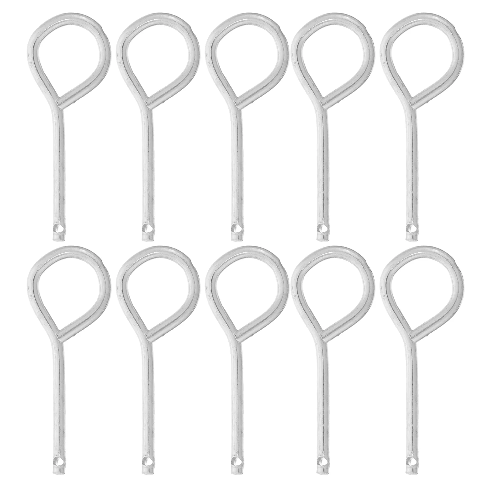 

10 Pcs Fire Extinguisher Latch Keychain Hook Replacement Pull Pins Accessory Self-tapping for Equipment Iron Lock Metal Part