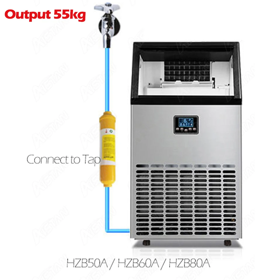 Electric Automatic Ice Maker 150kg Commercial Use Ice Cube Machine 220V Cube Ice Maker