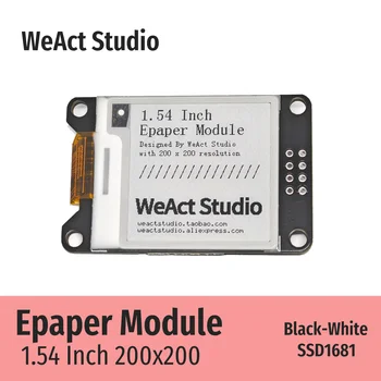 WeAct 1.54'' 1.54 אינץ 'מודול נייר אלקטרוני E-Ink EInk מסך תצוגה SPI שחור-לבן