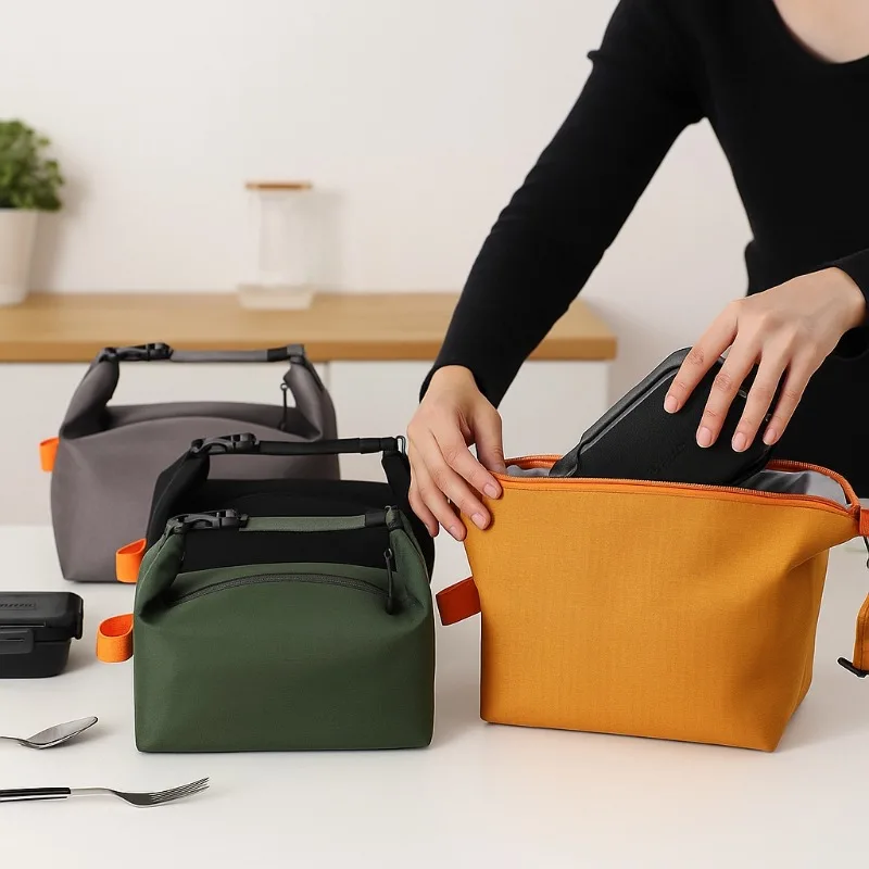 حقيبة غداء معزولة للعمل بينتو صندوق تبريد مع رقائق الألومنيوم المحمولة لتخزين المواد الغذائية للمكتب والمدرسة #1