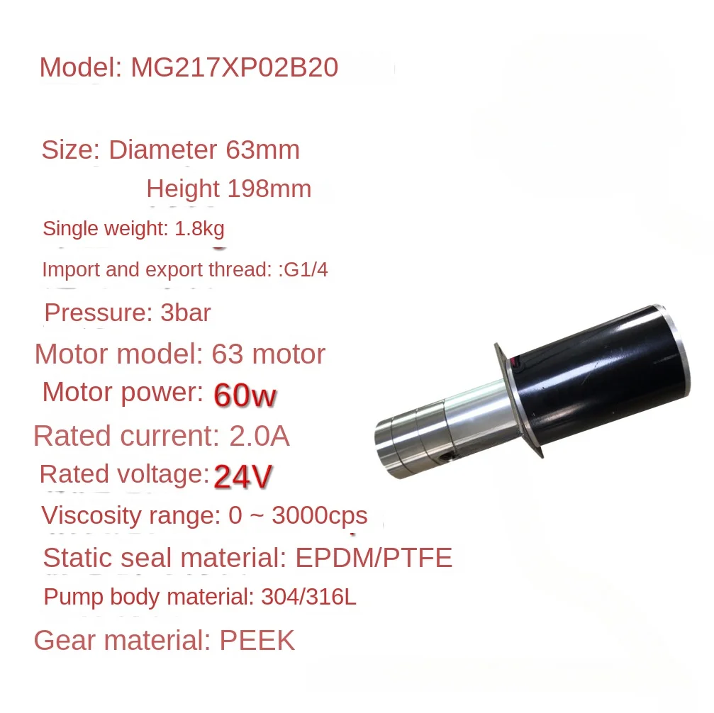 B20 Micro Magnetic Pump Gear No Pulse Accurate Measurement Acid, Alkali, Water and Oil Rot No Leakage