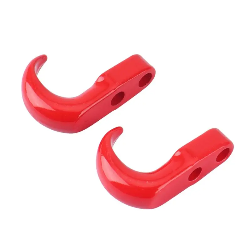 DT23 4Pcs 16X11mm Metal Trailer Tow Hook Shackle for Traxxas TRX4M Axial SCX24 1/18 1/24 RC Crawler Car Parts Black