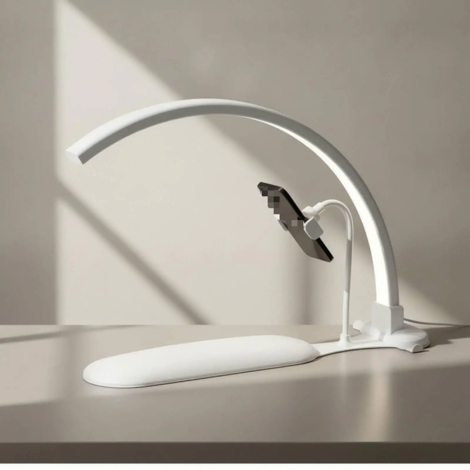 Nail Salon Lamp with Half Moon Curve Design LED Light Manicure Table Lamp for Studio and Home Use