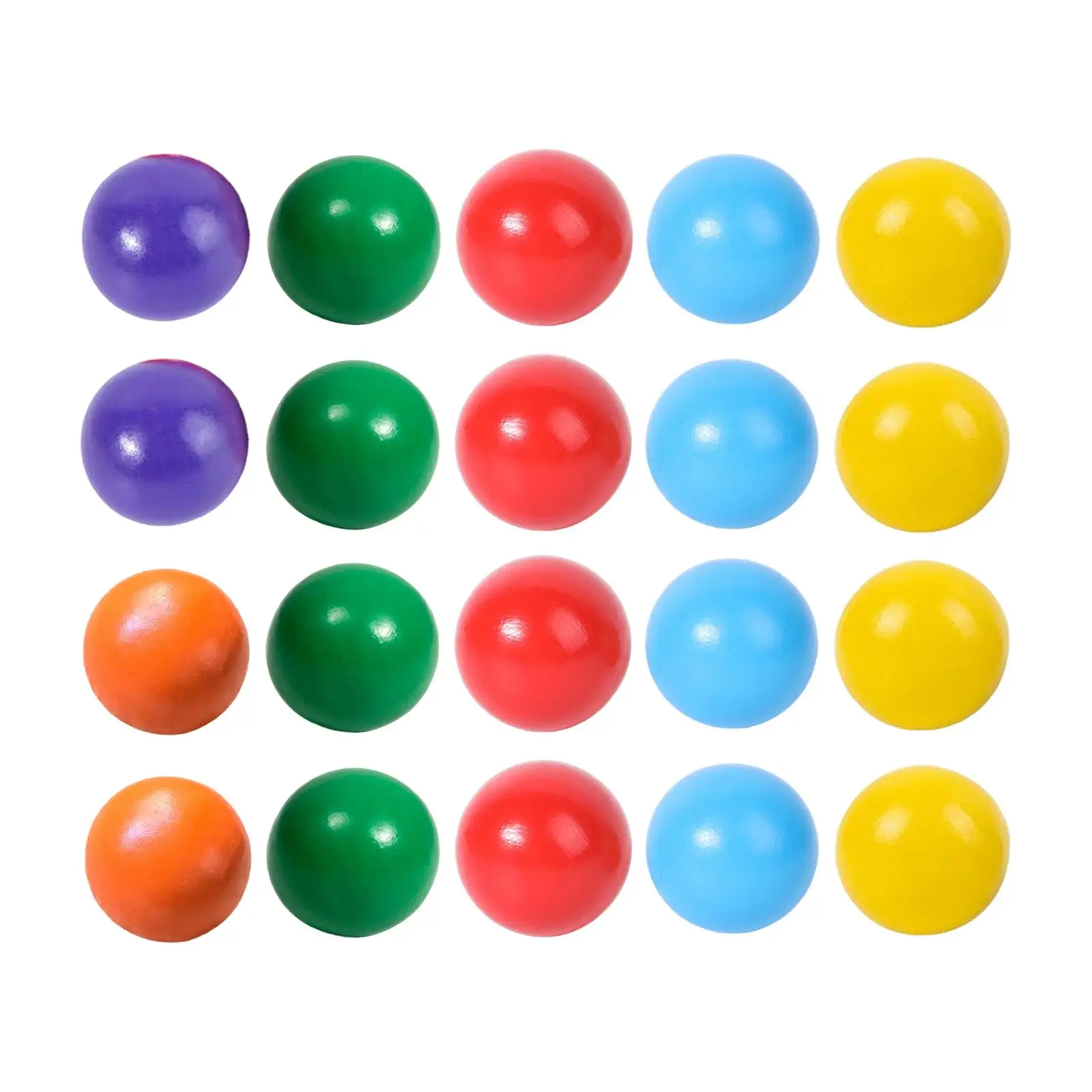 Boules en bois arc-en-ciel, jouets de comptage, matériaux d'apprentissage préscolaire, 10 pièces