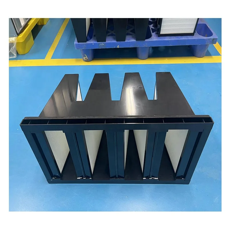 KLC Hocheffizienter Hepa-Filter in V-Bank-Form mit ABS-Kunststoffrahmen