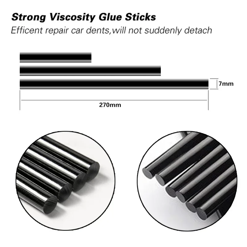 NEW 10PCS 7mm 11mm Car Dent Repair Glue Sticks Car Body Paintless Repair Black Hot Melt Strip Repairing Glue Stick Tools