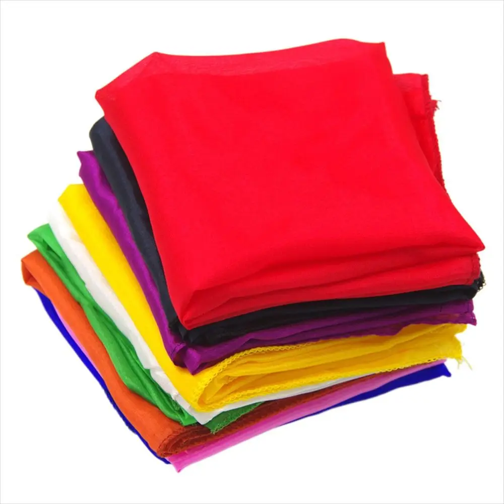 30*30cm Colorful Silk Scarf Magic Tricks Learning & Education Magic Silk for Close Up Magic Prop 45* 45 cm