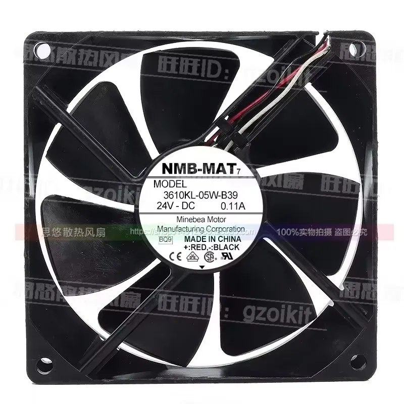 

Original 3610KL-05W-B39 9225 9CM 24V 0.11A 3-wire with shutdown alarm, welding machine frequency converter cooling fan