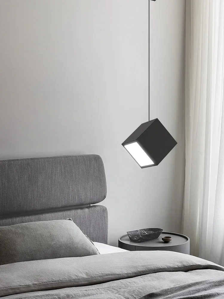 Modern Square White Creative Led Pendant Lamp Dining Room Dining Table Kitchen Dining Room Minimalist Pendant Lamp Lighting