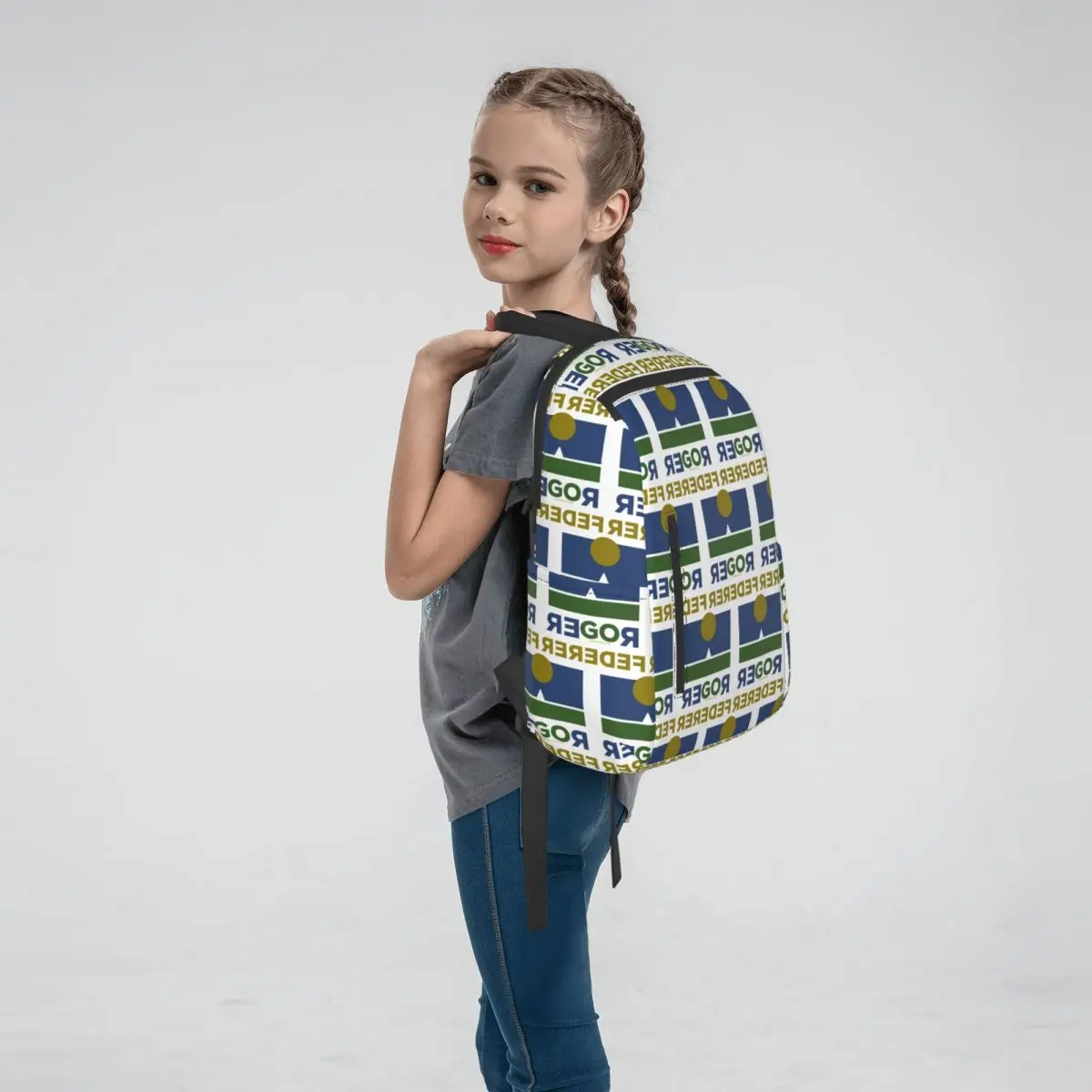 Roger Federer (4) Backpack Large Capacity Boys Girls BookBag School Bag Shoulder Bags for Men Women