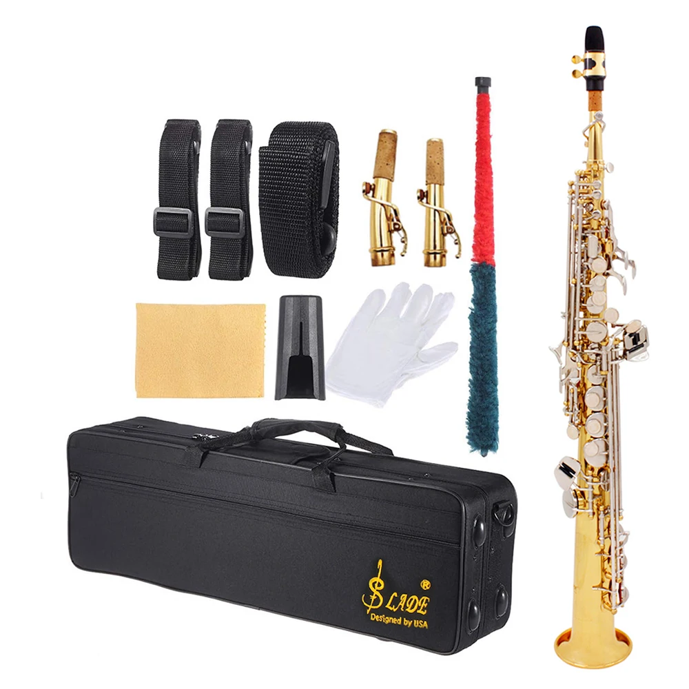 

Speciality Gold And Silver Woodwind Instrument Shell Key Carve Pattern Saxophone Soprano Professionnel