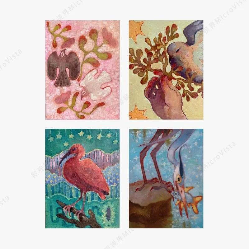 

Картина на холсте без рамы «Птицы: Природа и фантазия» для декора коридоров ресторанов, праздничный подарок