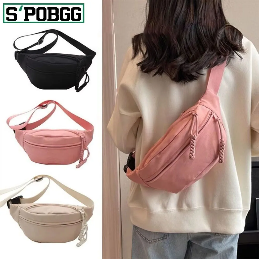

Женская нагрудная сумка в форме полумесяца, новая ткань Оксфорд, большая вместительная сумка через плечо, многофункциональные водонепроницаемые поясные сумки для путешествий
