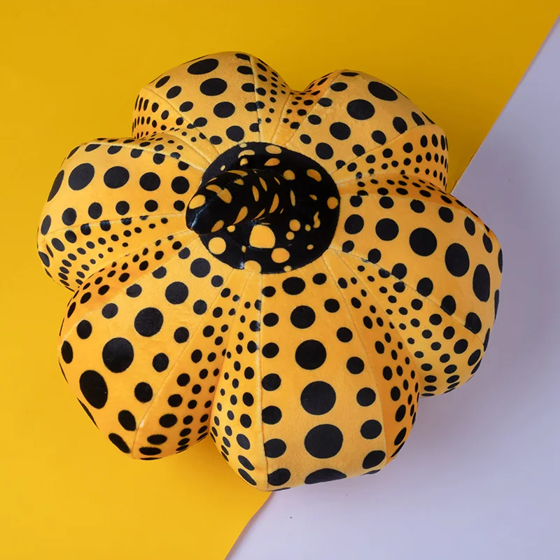 YAYOI KUSAMA Pumpkin Plush Toy Home Decor Japanese Style Polka Dot Pattern Pumpkin Plushies Sofa Decorative Pillow Xmas Gifts