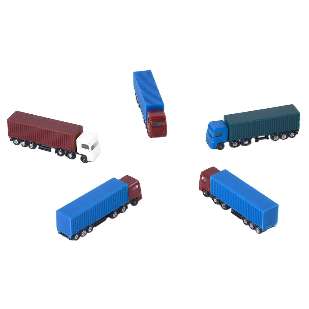 5 Pieces 1: 200 Car Container Truck Model Building Model Railway