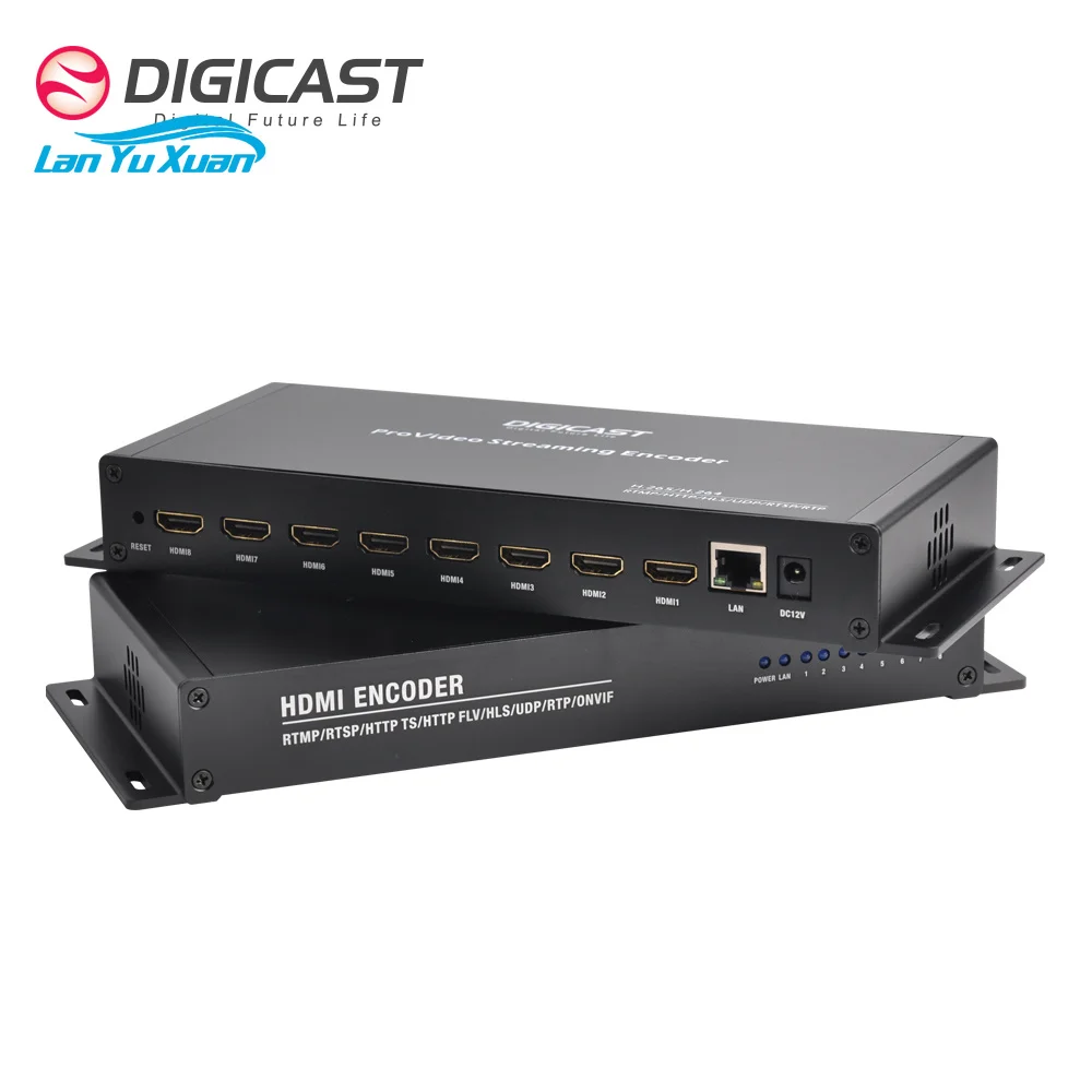 MINI Portable 8 Channels HD to IP HTTP SRT RTMP HLS Encoder for Sending HD Signals to Internet