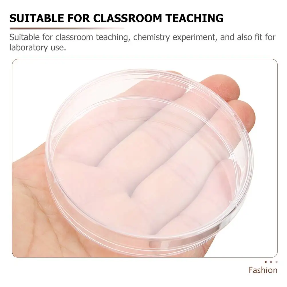 

10pcs Culture Plate Transparent Petri Dishes 70mm Plastic Laboratory Experiment Agar Plates Teaching Chemistry Use