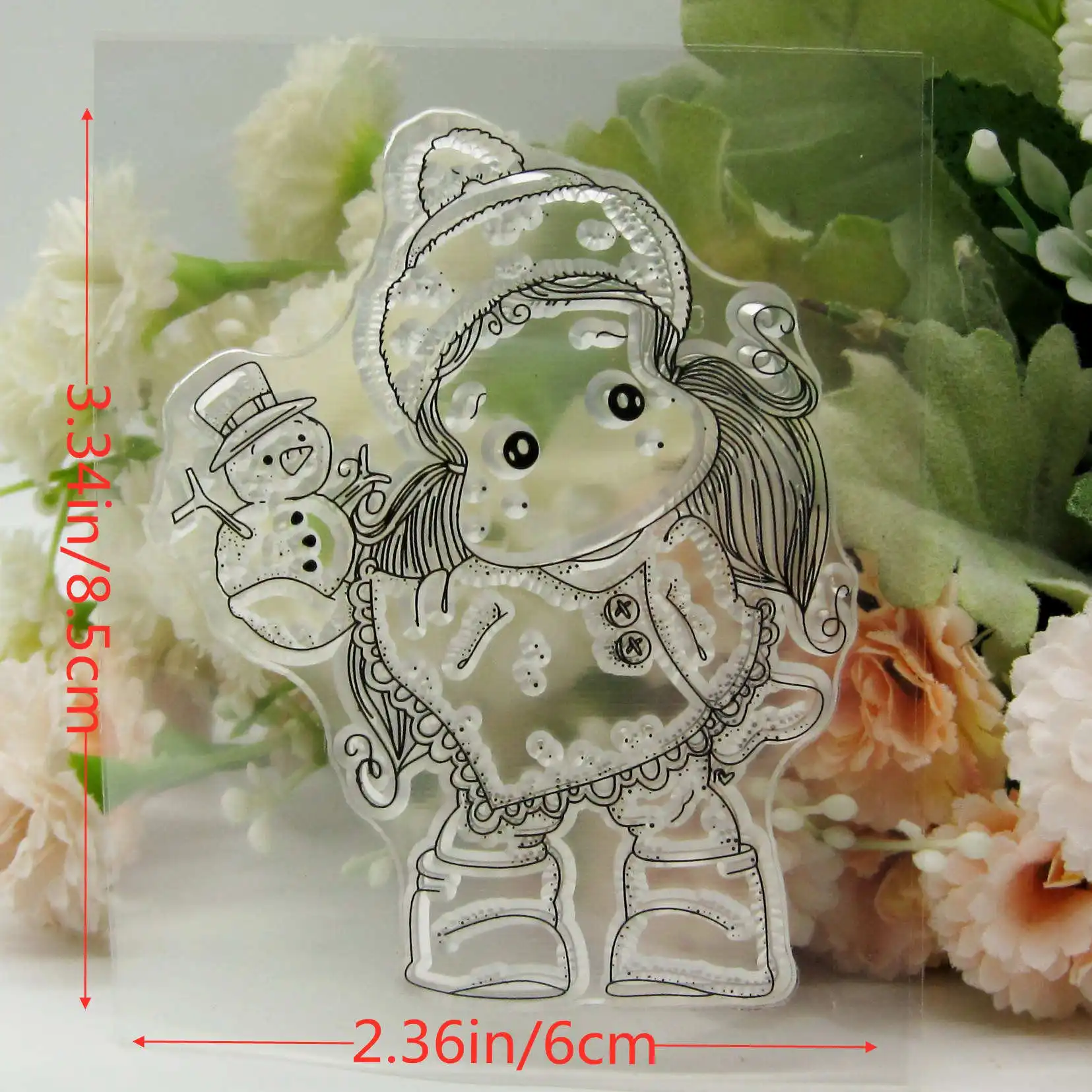 Yulan Girl Pattern Transparent Silicone Stamp And Metal Die/Seal For DIY Scrapbooking/photo Album Decorative Clear Stamp Lace