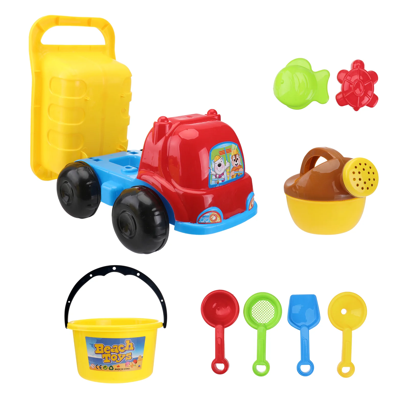 

21pcs Dump Truck Beach Toys Set Sand Play Set Sandbox Toys Sand Watering for Girls Boys Random Style and Color