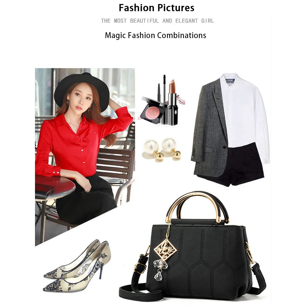 PU shoulder bag for women, crossbody bag, handbag, multi-pocket versatile small bag, new women's phone bag, water-resistant, lightweight, fashionable, casual soft leather bag