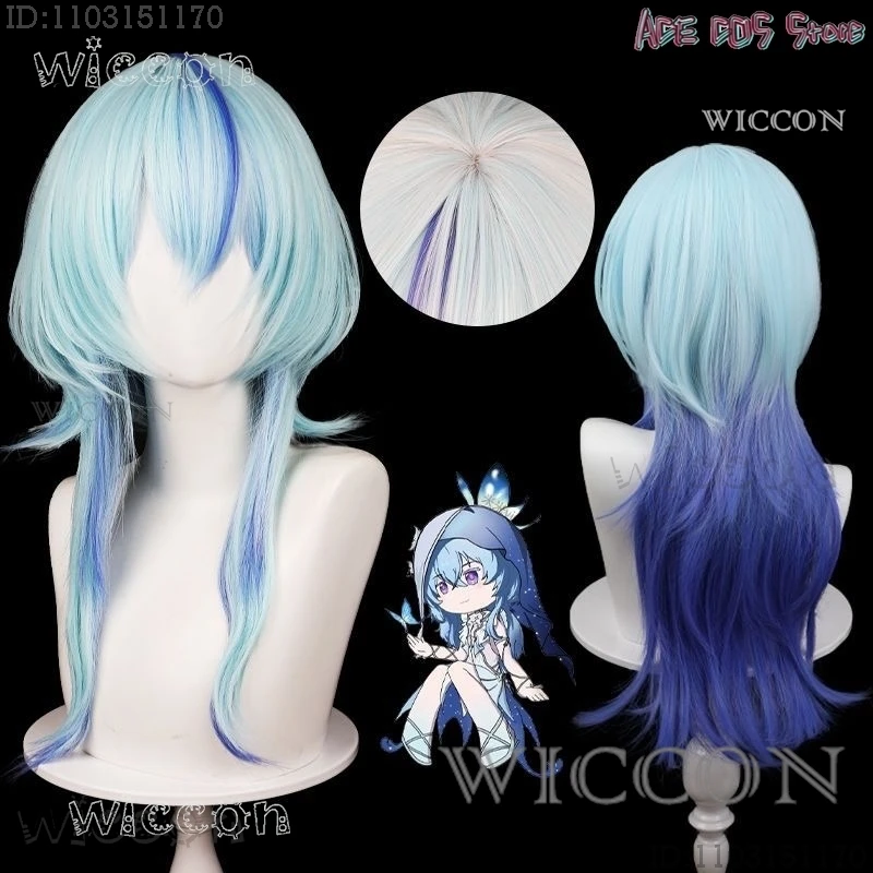 Wuthering Waves The Shorekekeeper Cosplay Costume, Blue Butterfly fur s, Anime Game Style, Sexy Lolita Wig, Halloween, Christma Girls