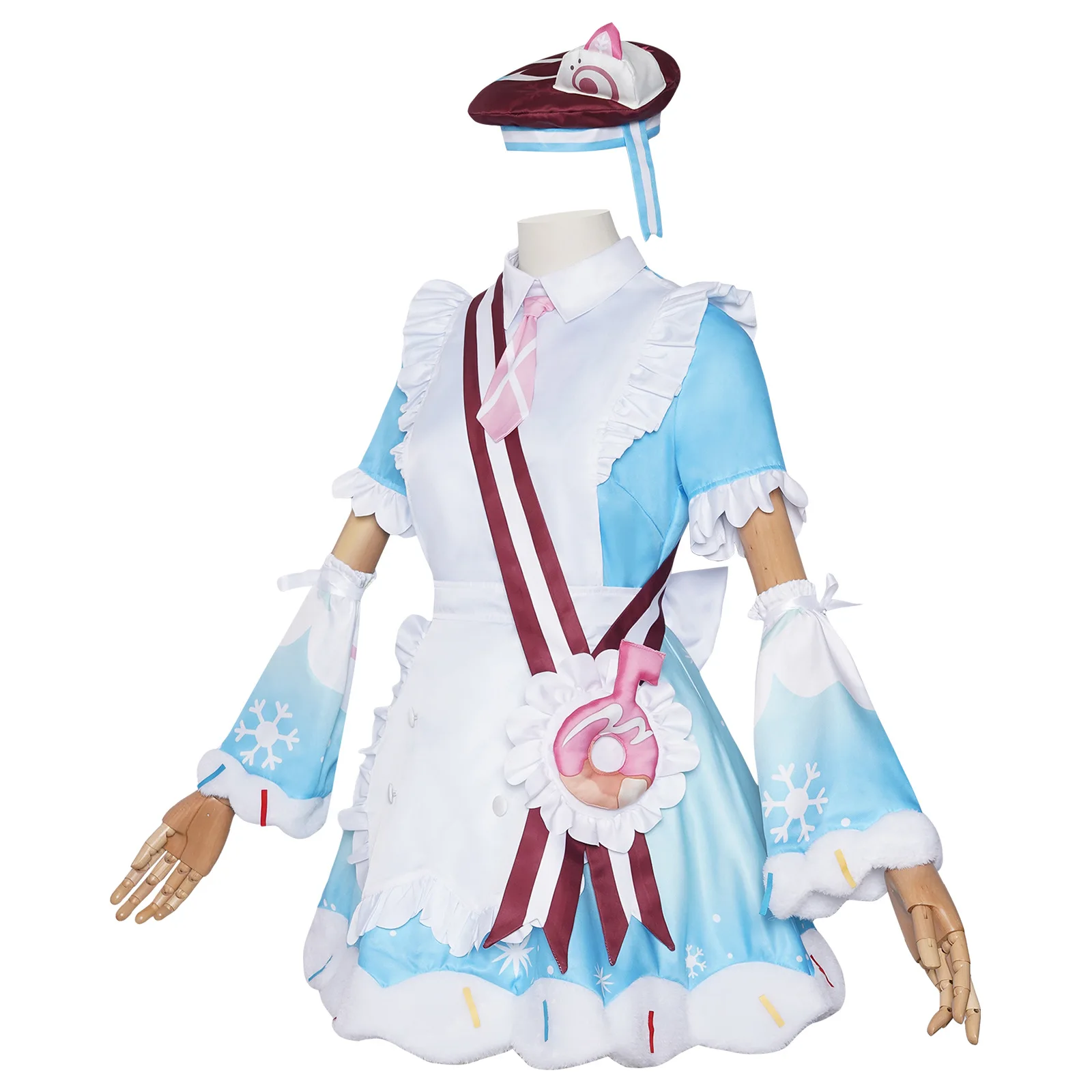 

Новое платье для косплея Снежной Мику 2026 года | Костюм для косплея по аниме Vocaloid | Костюм для Хэллоуин-вечеринки и сценических ролевых игр