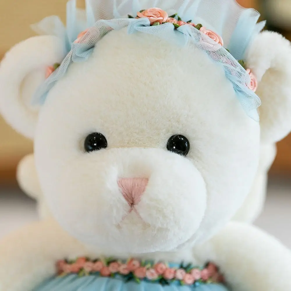 

Princess Style Bear Plush Toy Wedding Dress Couple Bears Plush Bear Doll Simulation Cartoon Stuffed Animal Pillow