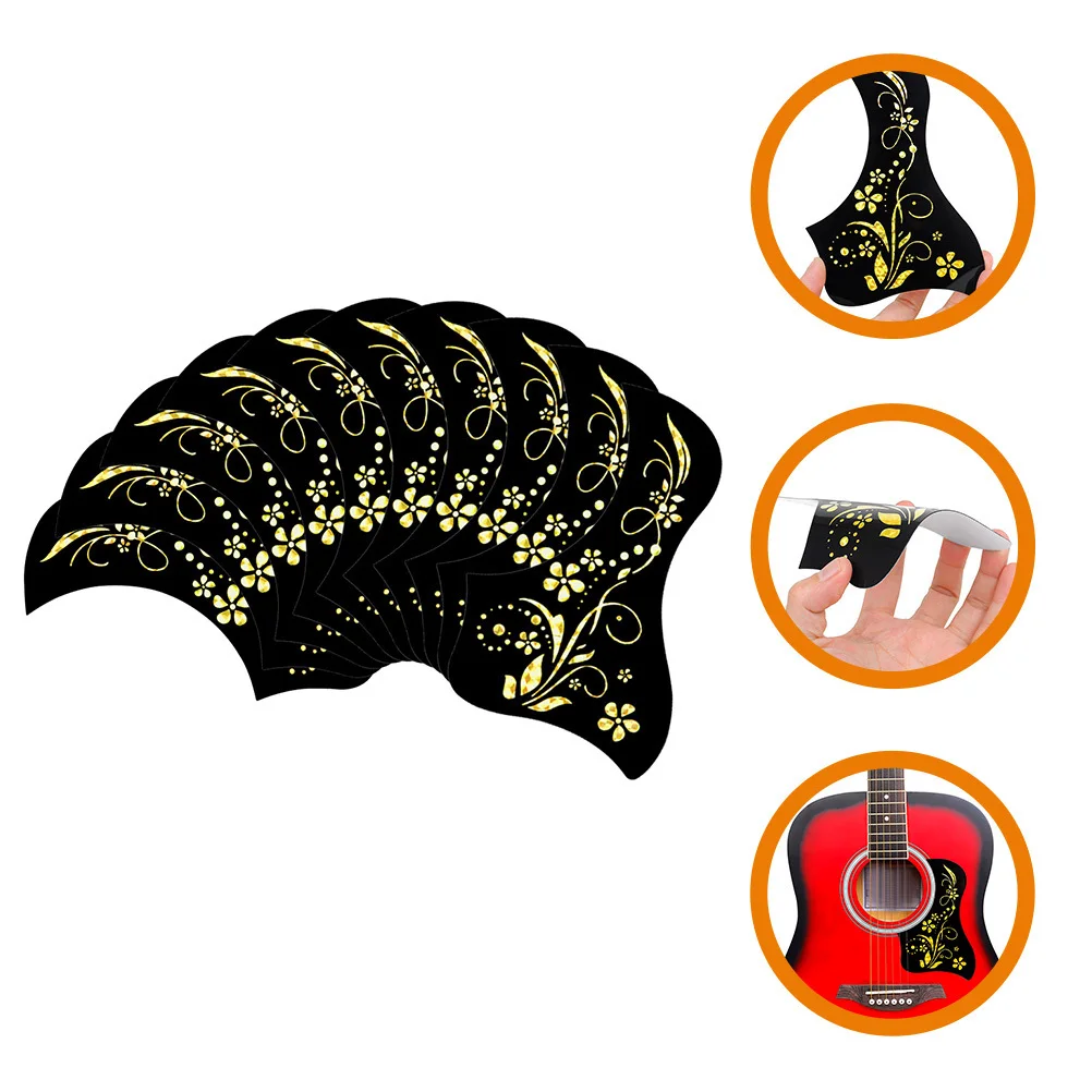 

10pcs Guitar Pickguard For 40/41 Inch Acoustic Folk Guitar Scratch Resistant Protection Plate Pvc Protective Accessory
