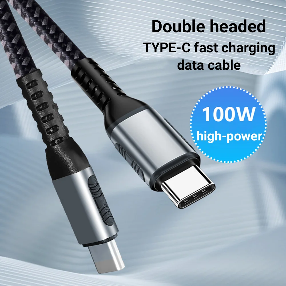 240W 100W 1M 2M 5A SuperCharge USB-C to USB-C Cable Braided Fast Charging Cord Compatible for Universal Durable Braided Flexible