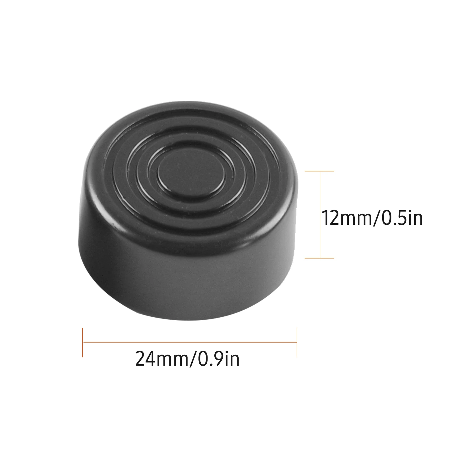 3PCS/6PCS/9PCS Footswitch Topper Protector ABS Bumpers for Guitar Effect Pedal Black Key Cap