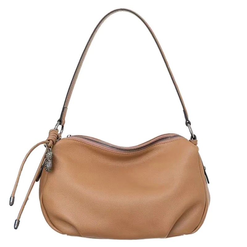 Ladies' Shoulder Bag, Crossbody Bag, Hobo Bag, Crafted from Selected Top-Grain Leather, Elegant and Stylish, Casual for Shopping