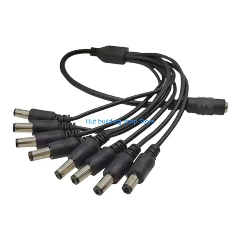 T21C 1 To 2/3/4/5/6/8 Way Power Splitter Cable Female Male Extend Power Cord For Multiple Security Cameras Easy to Install