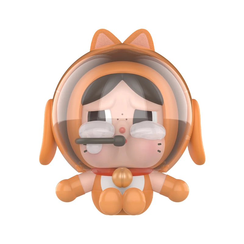 Genuine Popmart Crybaby Space Cat Orange Figure Cute Doll Trendy
