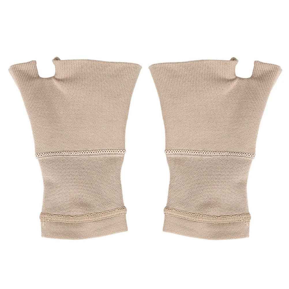 

Compression Wrist Gloves for Arthritis Pain Relief Black Spandex Hand Brace Yoga Weightlifting Anti Skid Fingerless Durability