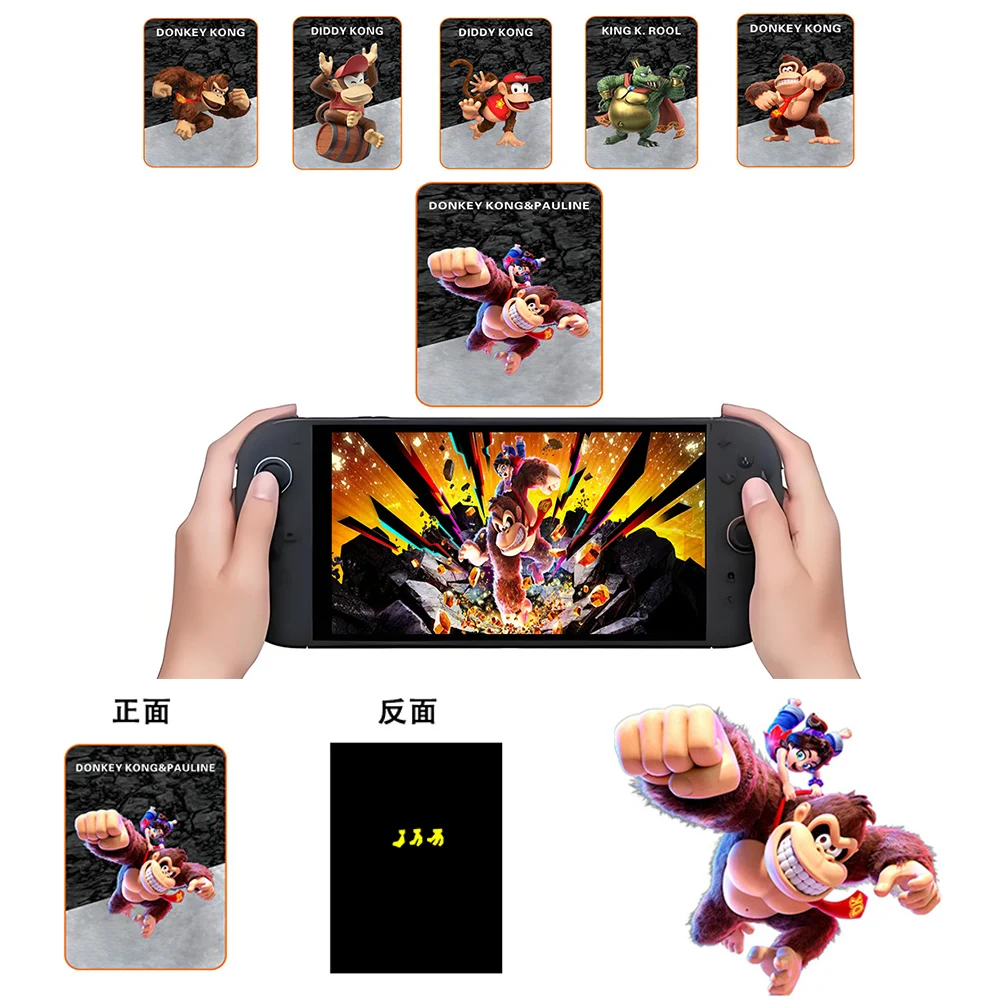 

2025 New style 6 Pcs 3D game Donkey Kong Bananzaes mini Cards Baolin Diamond Pauline King Kong Sugi Senxi mini Cards