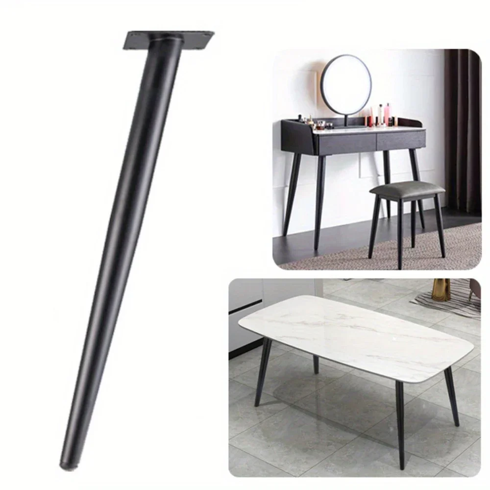 Slanted dining table base sofa legs, metal furniture cabinet legs support legs, dressing table legs, black 72cm sofa legs