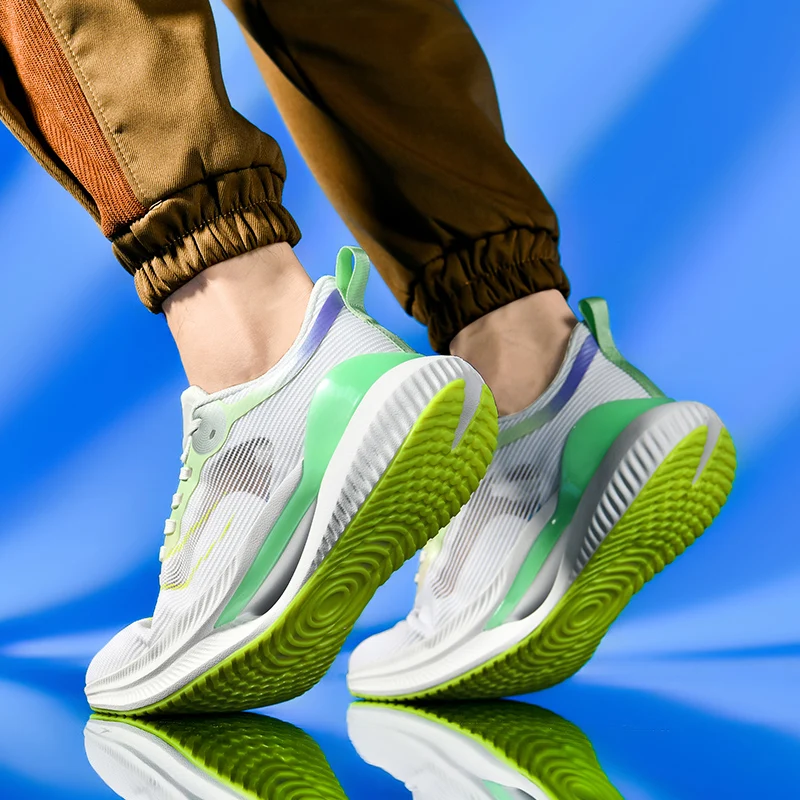 

2025 женские кроссовки с дышащей сеткой, мужские кроссовки для бега, прогулочная обувь с мягкой поддержкой свода стопы для фитнеса, йоги, нескользящая