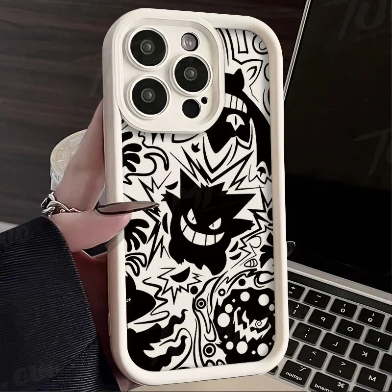 For Xiaomi POCO X6 X5 X4 GT F3 F4 F5 M6 Pro X3 NFC Mi 13T 12T 11T 13 12 11 Lite 5G NE Case Pokemon Gengar Silicone Phone Cases