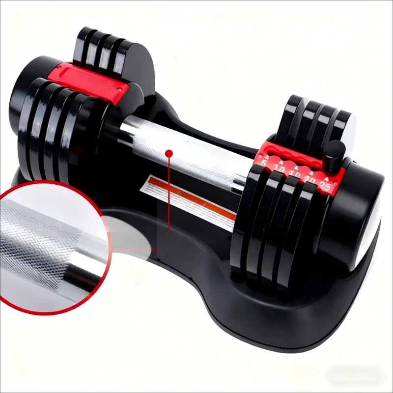 Fitness Exercise Equipment Rubber Coated Material Eco-Friendly Transparent Anti-Burst Dumbbell  32kg