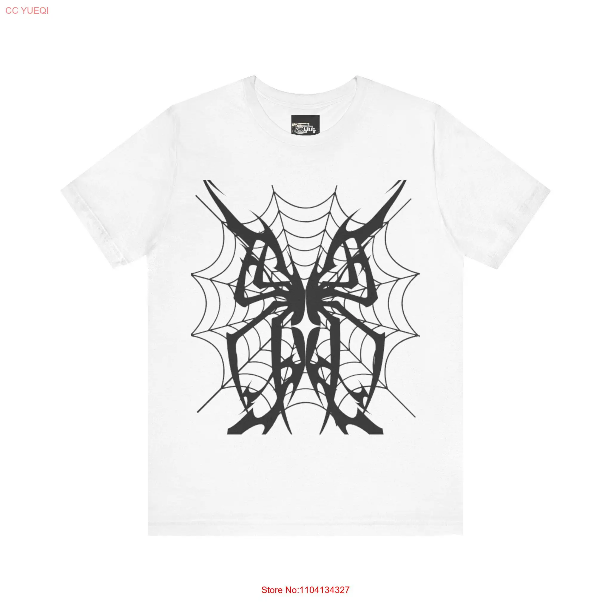 Y2K T Shirt Spider Vintage Inspired Top Trendy Fashion Style for Retro long or short sleeves