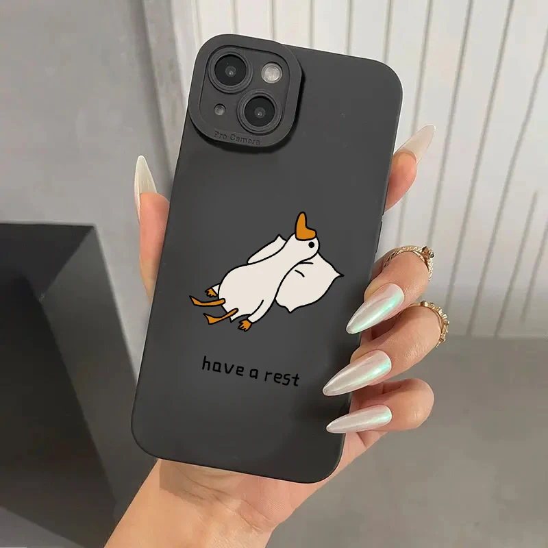 Cute Cartoon Duck Phone Case For Samsung Galaxy S23 Ultra S22 Plus S21 S20 FE Note20 A14 A34 A54 A13 A33 A53 A32 A52s Soft Cover