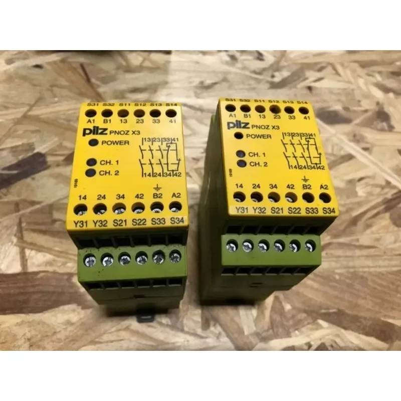 Lot of 2-pilz X3, 120vac, 24vdc, Pre-owned, Ps-456 Brand New, Product with a One-year Warranty