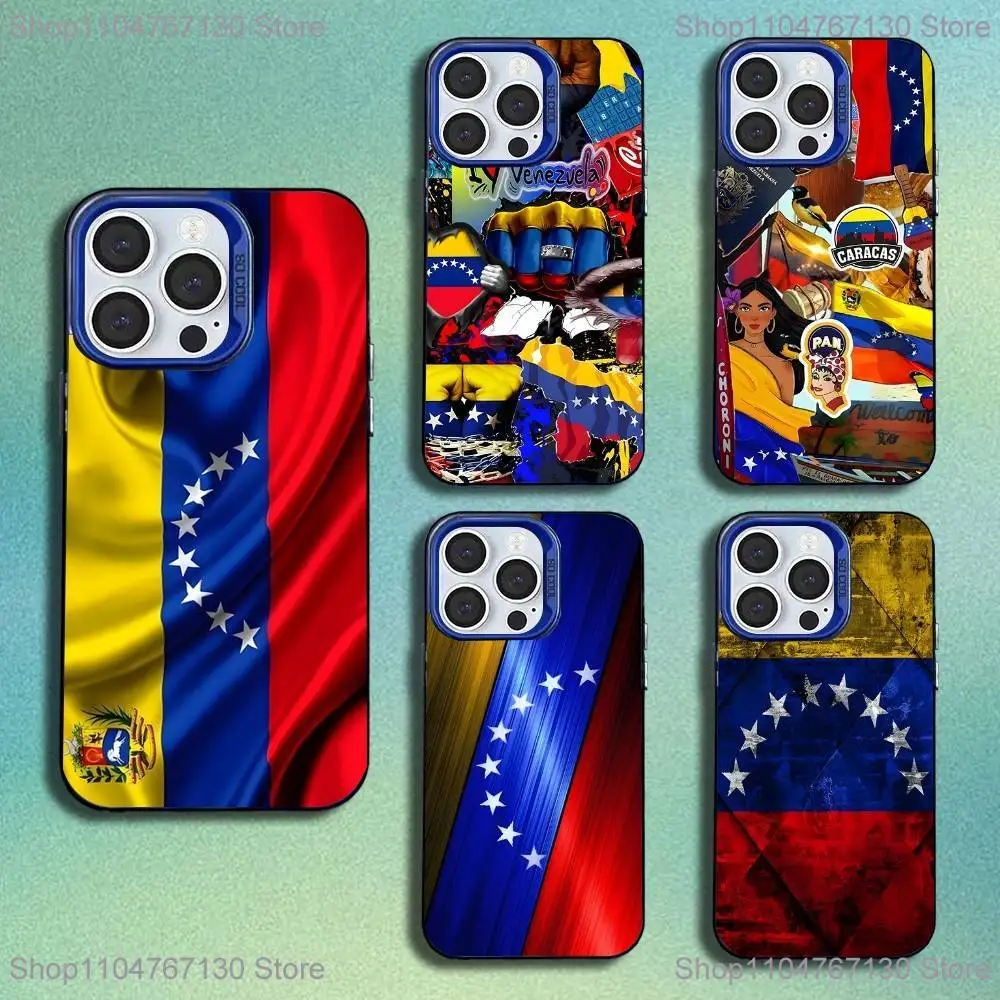 

Venezuela Venezuelan Flag Phone Case For iPhone 16,15,14,13,12,11,Mini,Pro,SE,MAX Blue Matte Silicone Cover