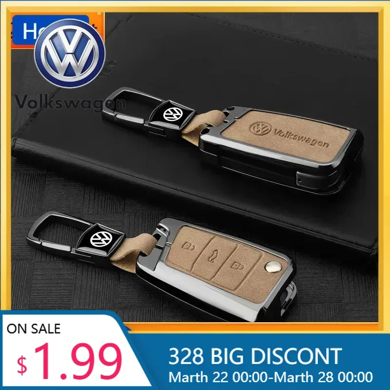

Новый замшевый кожаный чехол-футляр для складного ключа с дистанционным управлением для автомобилей Volkswagen VW Polo Golf 7 MK7 Tiguan Passat, автоаксессуар