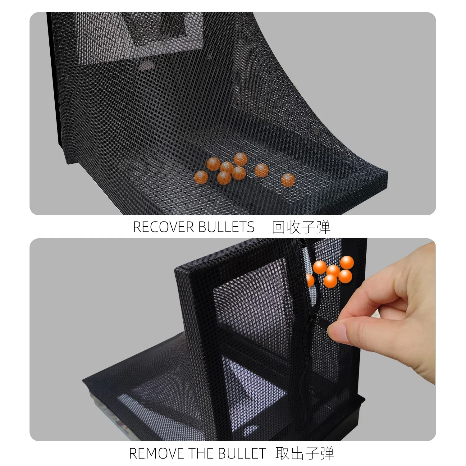 AEG con objetivo de airsoft con red de captura, soporte y objetivo de papel, para entrenamiento de tiro con pistola de airsoft, proyectiles BB, interior y exterior