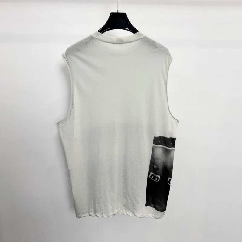HKSH 2026 Summer New Men Tide Chic Ins Dark RO Style Vest Patchwork Cotton Loose Sleeveless T-shirts Retro Vibe Tank Top HK25046
